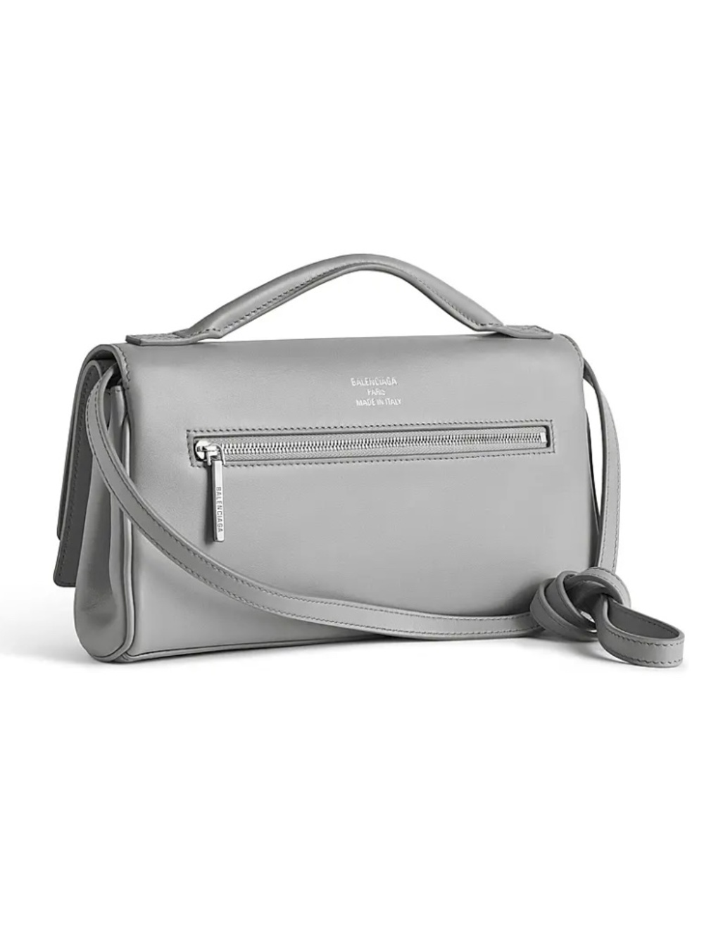 NWT Balenciaga Bel Air Small Clutch on Strap - Cloud Grey - Picture 4 of 7